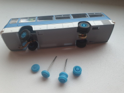 Podvozkový set na úpravu statického modelu Ikarus 255 od Brekina pro Faller Car system (3D tisk)