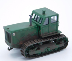 T100 Pásový traktor moderní kabina  (zelený patina model)